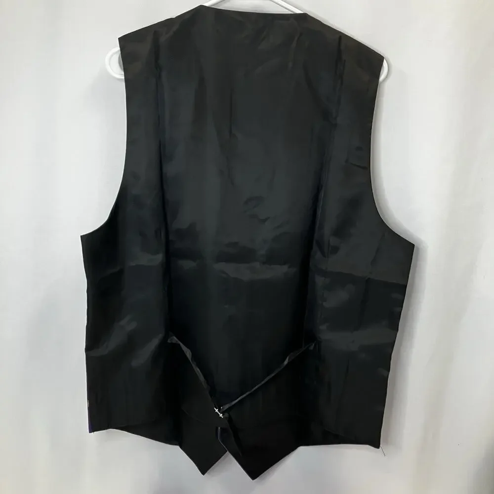 Christmas Men's Suit Vest Tie Set Formal Waistcoat Tuxedo Purple Festive sz L